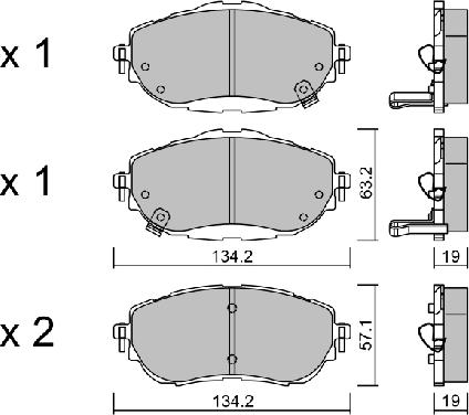 AISIN BPTO-1020 - Set placute frana,frana disc aaoparts.ro