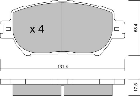 AISIN BPTO-1023 - Set placute frana,frana disc aaoparts.ro