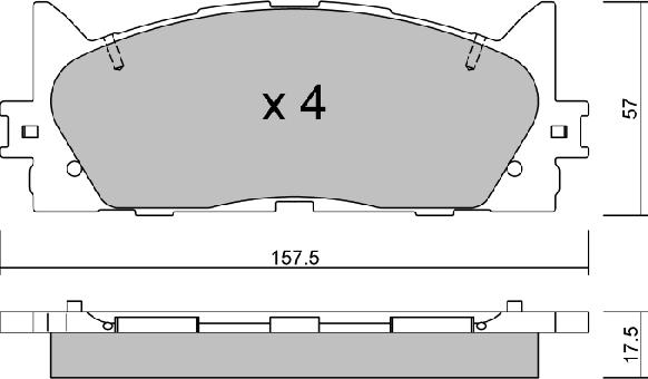 AISIN BPTO-1022 - Set placute frana,frana disc aaoparts.ro