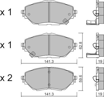 AISIN BPTO-1027 - Set placute frana,frana disc aaoparts.ro