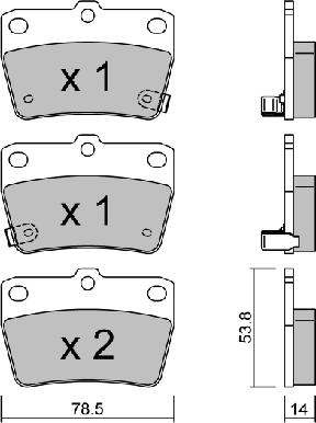 AISIN BPTO-2901 - Set placute frana,frana disc aaoparts.ro