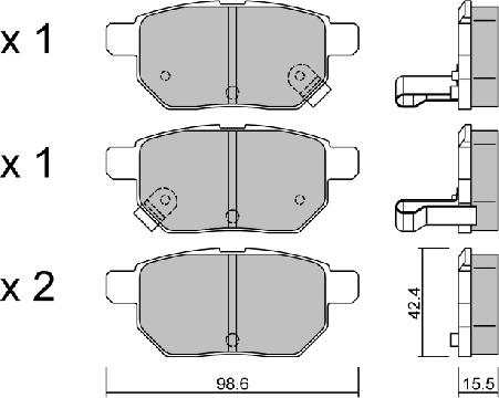 AISIN BPTO-2006 - Set placute frana,frana disc aaoparts.ro