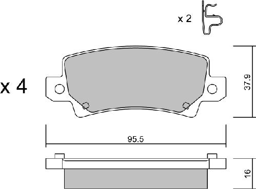 AISIN BPTO-2001 - Set placute frana,frana disc aaoparts.ro