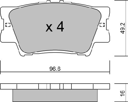 AISIN BPTO-2007 - Set placute frana,frana disc aaoparts.ro