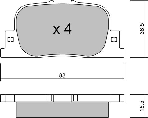 AISIN BPTO-2014 - Set placute frana,frana disc aaoparts.ro