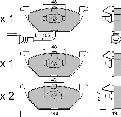 AISIN BPVW-1009 - Set placute frana,frana disc aaoparts.ro