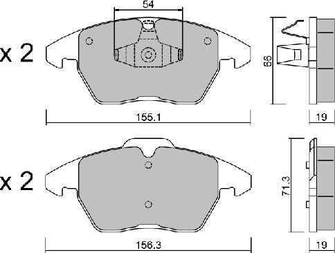 AISIN BPVW-1006 - Set placute frana,frana disc aaoparts.ro