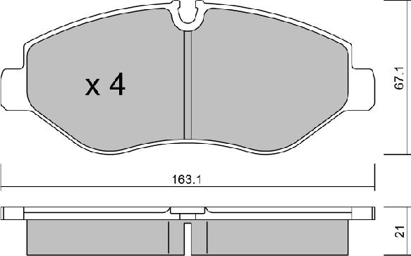 AISIN BPVW-1001 - Set placute frana,frana disc aaoparts.ro