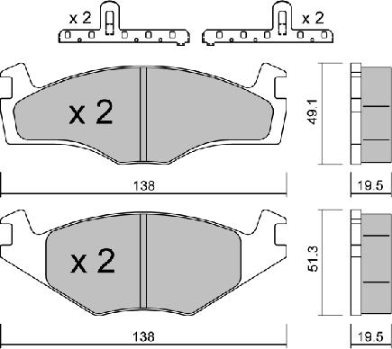 AISIN BPVW-1007 - Set placute frana,frana disc aaoparts.ro