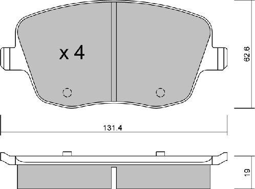 AISIN BPVW-1019 - Set placute frana,frana disc aaoparts.ro