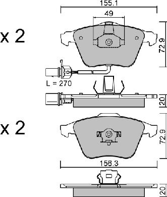 AISIN BPVW-1015 - Set placute frana,frana disc aaoparts.ro
