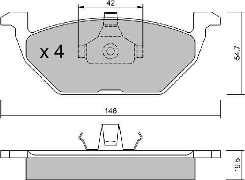 AISIN BPVW-1012 - Set placute frana,frana disc aaoparts.ro