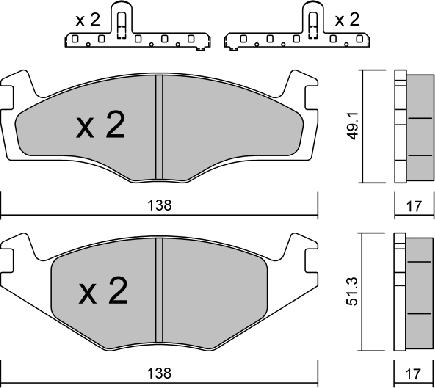 AISIN BPVW-1035 - Set placute frana,frana disc aaoparts.ro