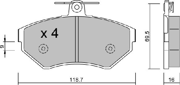 AISIN BPVW-1024 - Set placute frana,frana disc aaoparts.ro