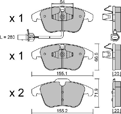 AISIN BPVW-1021 - Set placute frana,frana disc aaoparts.ro