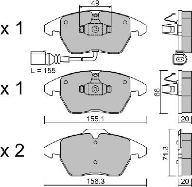 AISIN BPVW-1022 - Set placute frana,frana disc aaoparts.ro