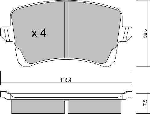 AISIN BPVW-2009 - Set placute frana,frana disc aaoparts.ro