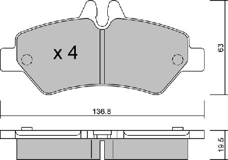 AISIN BPVW-2001 - Set placute frana,frana disc aaoparts.ro