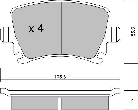 AISIN BPVW-2003 - Set placute frana,frana disc aaoparts.ro