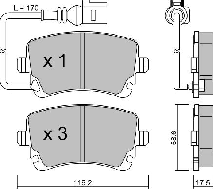 AISIN BPVW-2002 - Set placute frana,frana disc aaoparts.ro