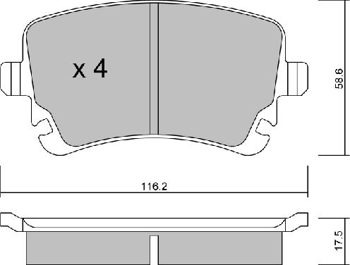 AISIN BPVW-2010 - Set placute frana,frana disc aaoparts.ro