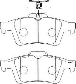 AISIN E2N065 - Set placute frana,frana disc aaoparts.ro