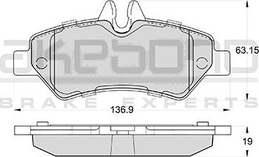 Akebono AN-4491WK - Set placute frana,frana disc aaoparts.ro