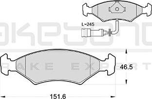 Akebono AN-4404WK - Set placute frana,frana disc aaoparts.ro