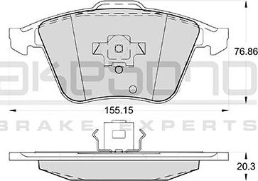 Akebono AN-4423WKE - Set placute frana,frana disc aaoparts.ro