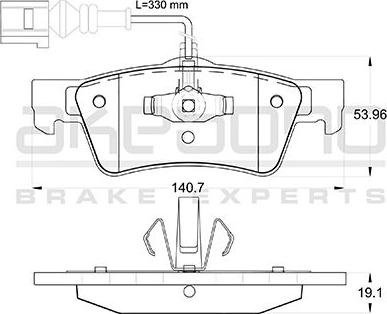 Akebono AN-4554WK - Set placute frana,frana disc aaoparts.ro