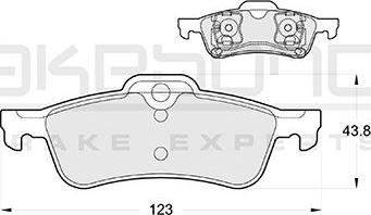 Akebono AN-4509K - Set placute frana,frana disc aaoparts.ro