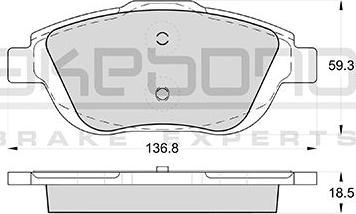 CITROËN 16 849 096 80 - Set placute frana,frana disc aaoparts.ro