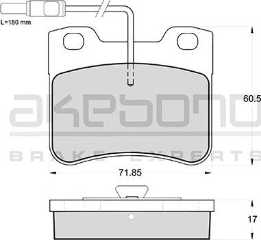 Akebono AN-4046WK - Set placute frana,frana disc aaoparts.ro