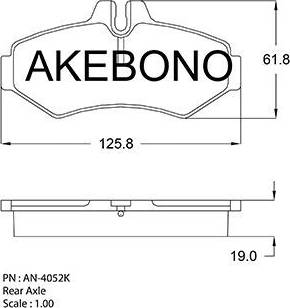 Akebono AN-4052K - Set placute frana,frana disc aaoparts.ro