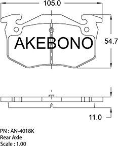 Akebono AN-4018KE - Set placute frana,frana disc aaoparts.ro