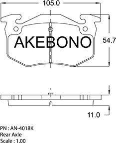 Akebono AN-4018K - Set placute frana,frana disc aaoparts.ro