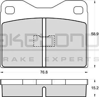 Akebono AN-4142K - Set placute frana,frana disc aaoparts.ro