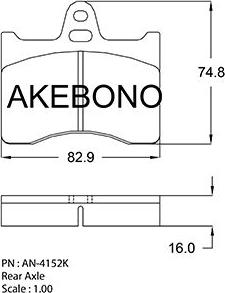 Akebono AN-4152KE - Set placute frana,frana disc aaoparts.ro