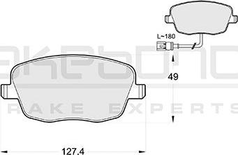 Akebono AN-4100WKE - Set placute frana,frana disc aaoparts.ro