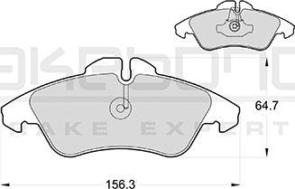 Akebono AN-4309KE - Set placute frana,frana disc aaoparts.ro