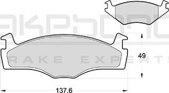 Akebono AN-4387K - Set placute frana,frana disc aaoparts.ro
