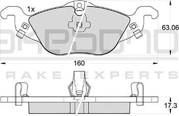 Akebono AN-4330WKE - Set placute frana,frana disc aaoparts.ro