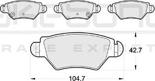 Akebono AN-4338WKE - Set placute frana,frana disc aaoparts.ro