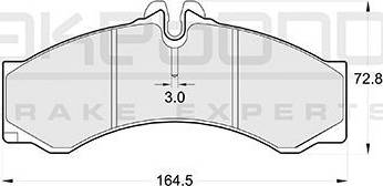 Akebono AN-4329K - Set placute frana,frana disc aaoparts.ro