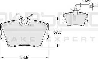 Akebono AN-4256WK - Set placute frana,frana disc aaoparts.ro