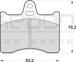 Akebono AN-4252KE - Set placute frana,frana disc aaoparts.ro