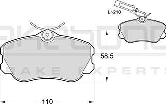 Akebono AN-4211WK - Set placute frana,frana disc aaoparts.ro