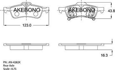 Akebono AN-4282K - Set placute frana,frana disc aaoparts.ro