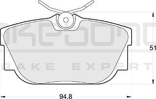 Akebono AN-4780K - Set placute frana,frana disc aaoparts.ro
