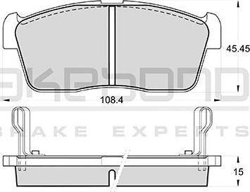 Akebono AN-4738K - Set placute frana,frana disc aaoparts.ro